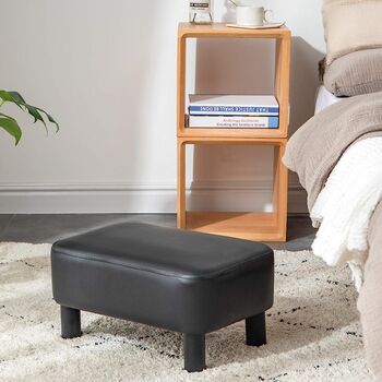 Small Footstool Ottoman Footrest Padded Stool Seat, 2 of 11