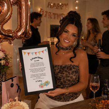 Personalised 21st Birthday Gift Print Special Poem, 5 of 12