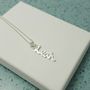 Personalised Silver Name Charm Necklace, thumbnail 3 of 4