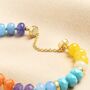Magnetic Multicoloured Beaded Bracelet In Gold, thumbnail 2 of 3