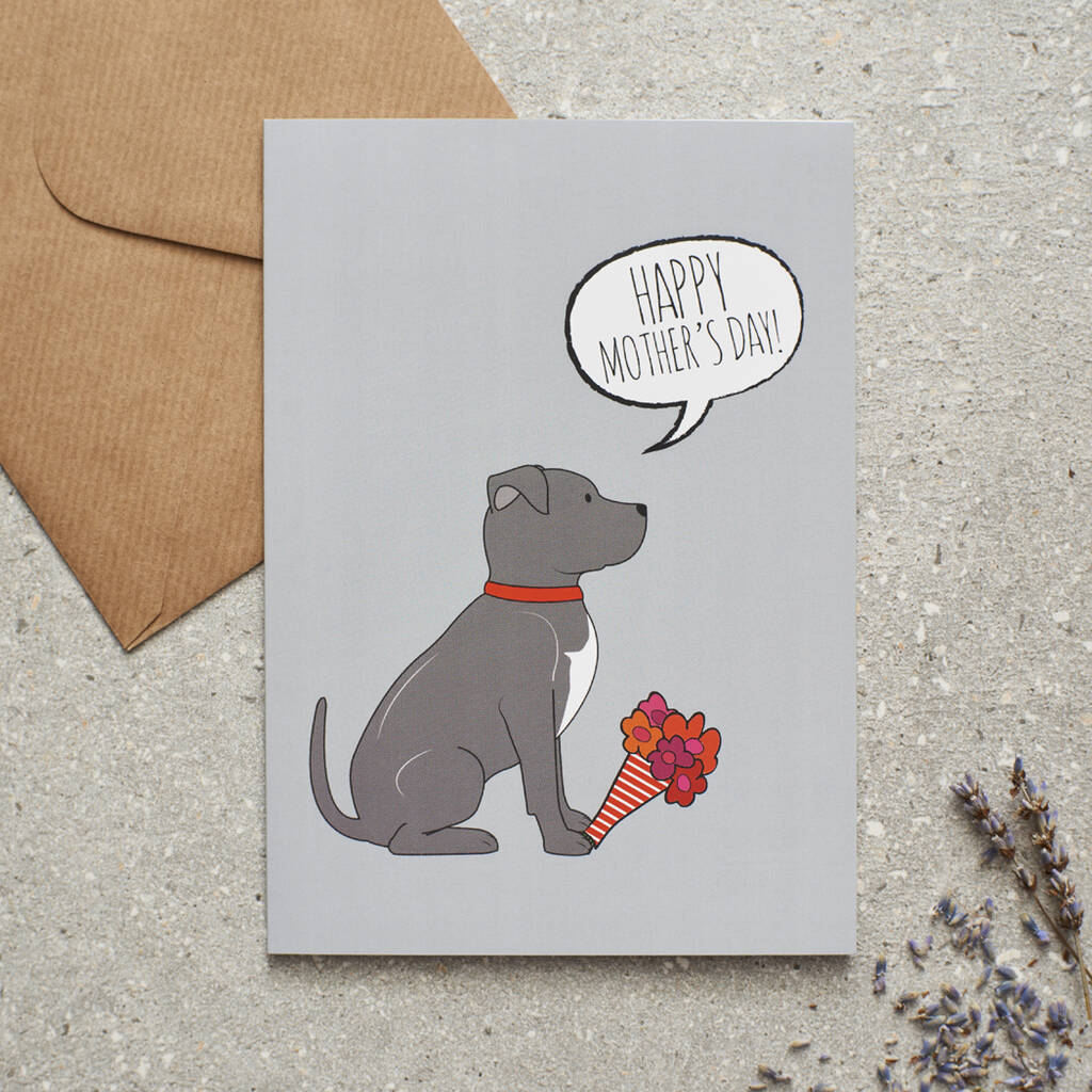 Staffie Mother's Day Card