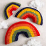 Bright Rainbow Cushion Set Crochet Kit, thumbnail 1 of 8