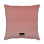 Laurie Check Pink Velvet Cushion, thumbnail 3 of 3