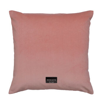 Laurie Check Pink Velvet Cushion, 3 of 3