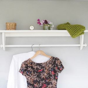 vintage style clothes rail uk, wall shelves and wall mounted shelving units | notonthehighstreet, Design ideen