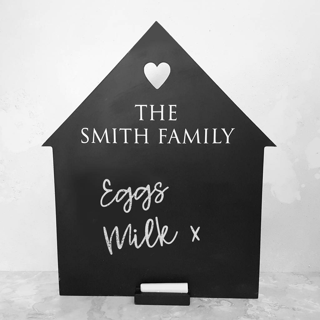 Personalised House Chalk Board By We Love To Create