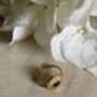 18 K Gold Plated Emerald Adjustable Ring, thumbnail 4 of 8