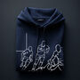 Personalised Rugby Print Hoodie Initials Gift, thumbnail 2 of 11