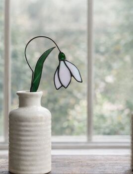 Snowdrop Glass Flower Stem, 4 of 4