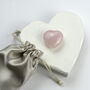 Love Pouch With Rose Quartz Heart And Silver Cupid, thumbnail 3 of 4
