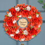 Personalised Autumn Flowers Door Wreath, thumbnail 6 of 7