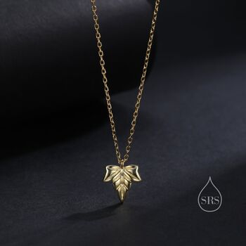 Cute Little Ivy Leaf Pendant Necklace, 5 of 10