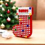 Personalised Lego Compatiblle Christmas Stocking, thumbnail 4 of 5