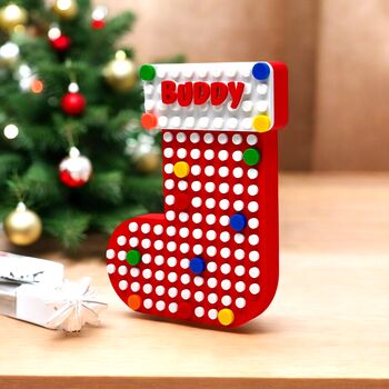 Personalised Lego Compatiblle Christmas Stocking, 4 of 5