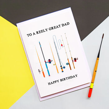 'Best Dad' Fishing Father's Day Card, 2 of 4