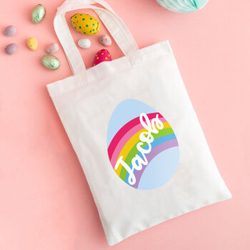 Personalised Rainbow Easter Egg Hunt Bag, 2 of 5