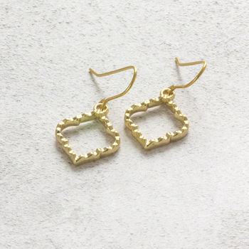 Moroccan Inspired Gold Plated Earrings, 5 of 8