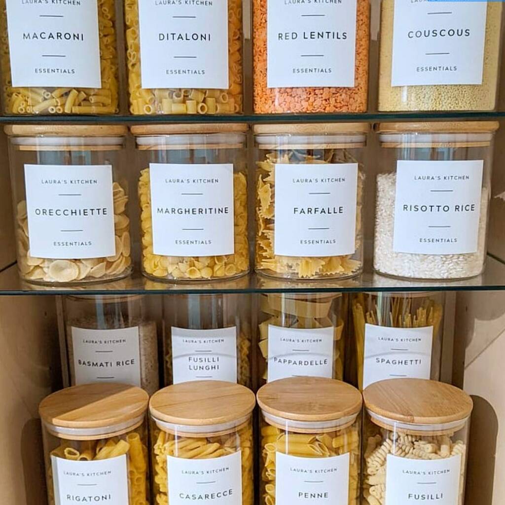 Personalised Glass Kitchen Storage Jars