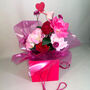 Valentine's Day Faux Flower Bouquet In Gift Bag, thumbnail 1 of 2