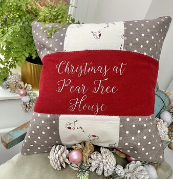 Robin Christmas Cushion, 5 of 5