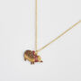 Cosy Hedgehog Charm Necklace, thumbnail 4 of 9