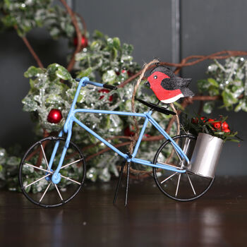 Blue Bike Bicycle Christmas Tree Decoration, 2 of 4