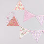 G Decor Elegant Pink And White Floral Cloth Bunting, thumbnail 4 of 7