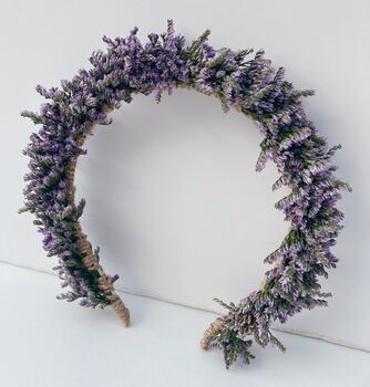 Dried Flower Purple Crown Headband, 2 of 8