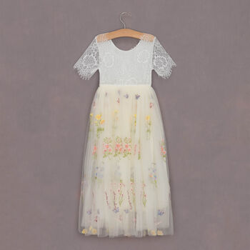 Enchanted Dress – Ivory Cream / White Lace, 3 of 9