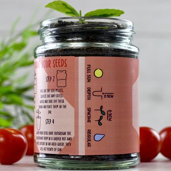 Personalised Cherry Tomato Jar Grow Kit, 5 of 12