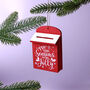 G Decor Tis The Season Wooden Post Box Christmas Secret Note And Gift Holder, thumbnail 1 of 4