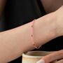 Natural Rose Quartz And Garnet Bracelet, thumbnail 2 of 5