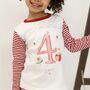 Girls Personalised Red Strawberry Birthday Pyjamas, thumbnail 2 of 12