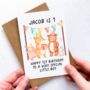 Personalised Woodland Birthday Age Card, thumbnail 2 of 3