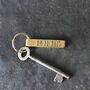Personalised 21st Anniversary Brass Bar Keyring, thumbnail 6 of 9