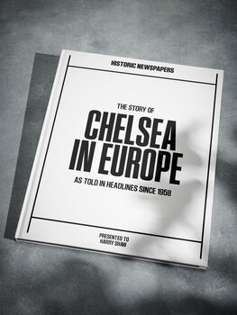 Chelsea In Europe Personalised Football Gift Stamford Bridge Newspaper History Book, 7 of 9