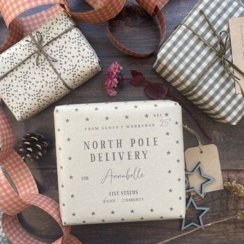 North Pole Personalised Paper Fibre Wrapping Paper, 6 of 12