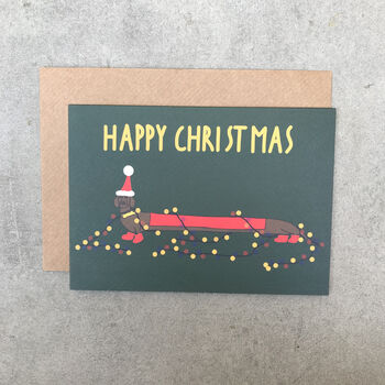Merry Christmas Sausage Dog Card, 5 of 5