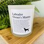 Fun Personalised Labrador Owner's Affirmation Candle, thumbnail 2 of 11