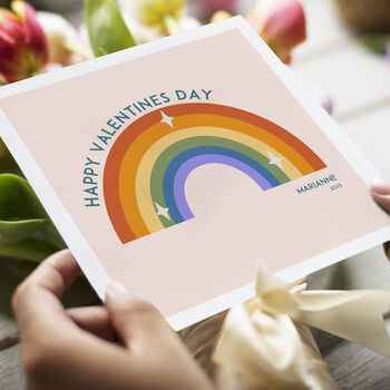 Personalised Rainbow Valentine's Card, 9 of 9