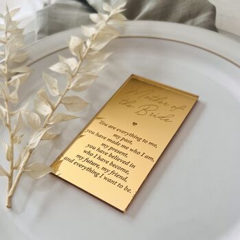 Mother Of The Bride Gold Silver Wedding Place Setting, 2 of 5