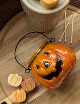 Pumpkin Halloween Candle For Halloween Decor, 5 of 6