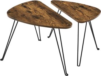 Set Of Two Brown Side Nesting Tables, 6 of 7