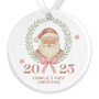 Baby's First Christmas Ceramic Bauble Keepsake In Pink Or Blue, thumbnail 6 of 6