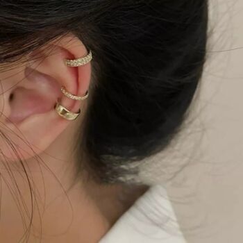 Gold Plated 3pc Slim Ear Cuff Set, 3 of 6