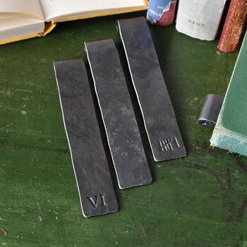 6th Anniversary Gift; Raw Iron Forged Scroll Bookmark, 3 of 9