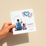 Daddy's Little Girl Blue Heart Balloon Father's Day Card, thumbnail 1 of 5