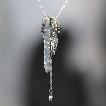 Modern Diamond And Mixed Metal Necklace, 9 of 11
