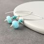 Peruvian Blue Opal And Turquoise Earrings, thumbnail 2 of 3