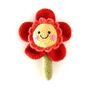 Friendly Flower Rattle With Stem Red, thumbnail 2 of 2